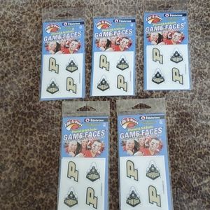 PURDUE Peel & Stick Game Faces TATTOOS